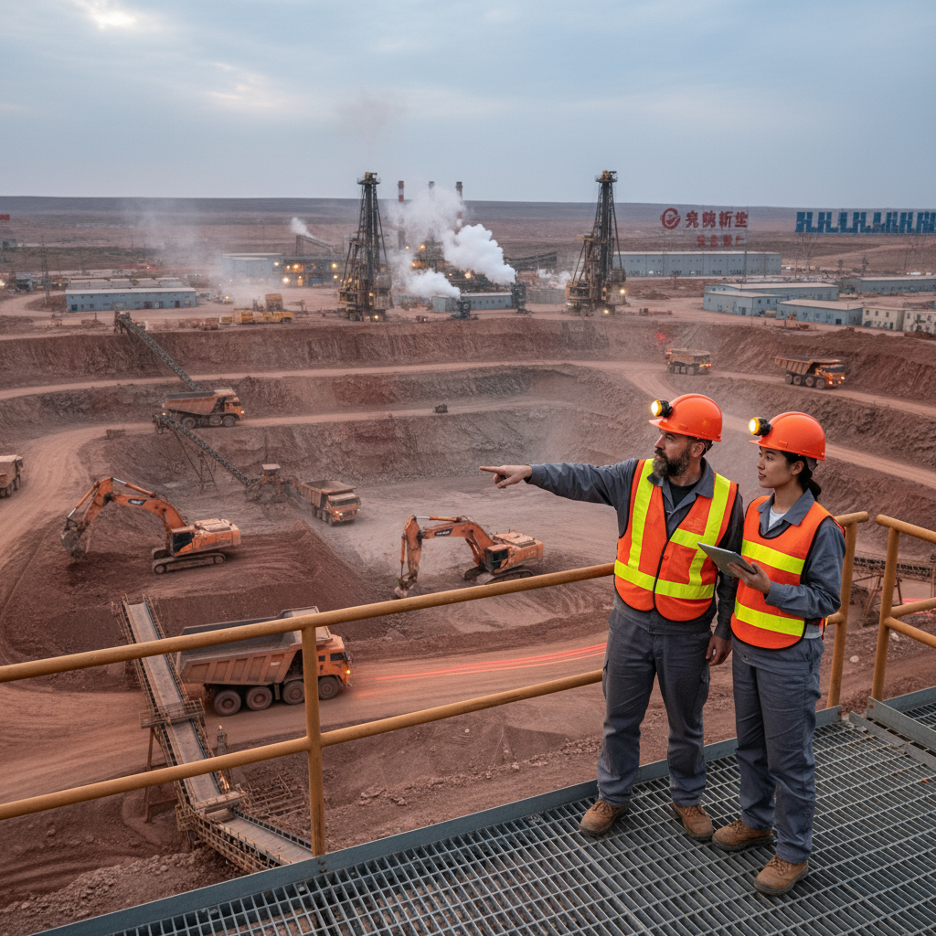 Representative Image of a Miner and engineer at Chinese mining site
